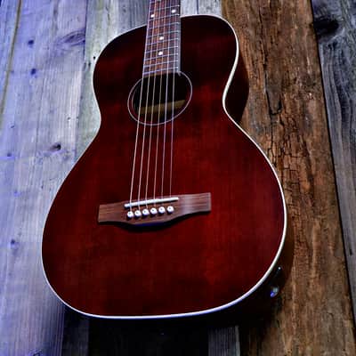 Art&Lutherie Roadhouse Parlor Guitar - Tennessee Red A/E image 22