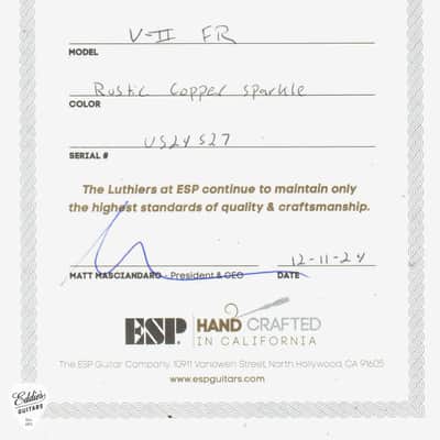 ESP USA V-II FR BH - Rustic Copper Sparkle image 17