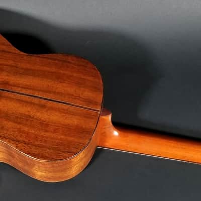 Dazzling 1927 Harmony Supertone Artist parlor guitar, rare 14” body, all orig, koa, orig case. image 6