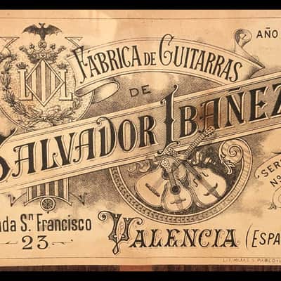 Salvador Ibáñez Classical Guitar c.1897–1905 – Bajada San Francisco 23 – Original Finish, Rosewood, With Period Shipping Case image 2