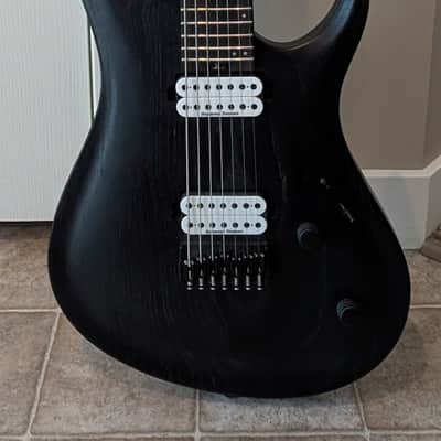 Balaguer Select Diablo Baritone 7 String Electric Guitar Satin Ash Black image 2
