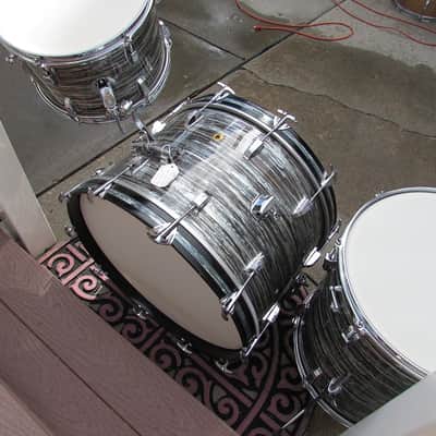 Ludwig PRE-SERIAL BLUE OYSTER PEARL 1963 SET image 10