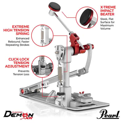 Pearl Demon Xr Direct-Drive Single Bass Drum Pedal (P3500D) image 4