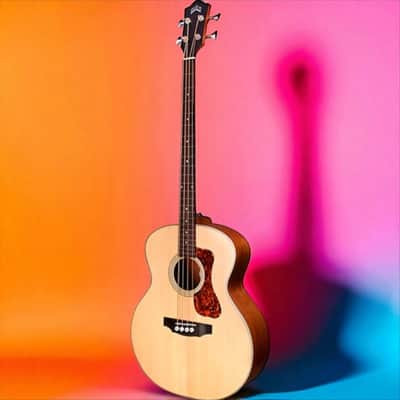 Guild B-240E Fretless Acoustic-Electric Bass Guitar – Natural image 3