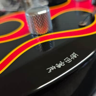 Jackson Dinky Pro Series DK2 MJ Japan Hand Painted Signed Hot Rod Flames Japanes MIJ Super Strat HSS Floyd Rose 2002 Fender First Year image 2