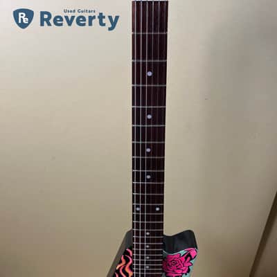 Epiphone Mo' Baby Built-in Amp Travel Electric Guitar Custom Painted Rare image 13
