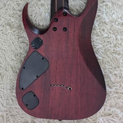 Mint Ibanez RGD721FAWUF 7-String Electric Guitar, Stained Wine Red Burst Flat image 2