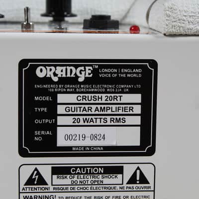 Orange Crush 20RT Limited Edition Orianthi White Electric Guitar Amplifier image 11