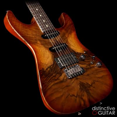 Tom Anderson Drop Top HSS Figured Walnut Honey Burst Shaded Edge image 2