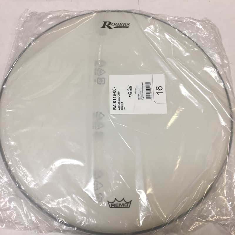 Rogers - RBH16A - Logo Drum Head 16" Coated White image 1