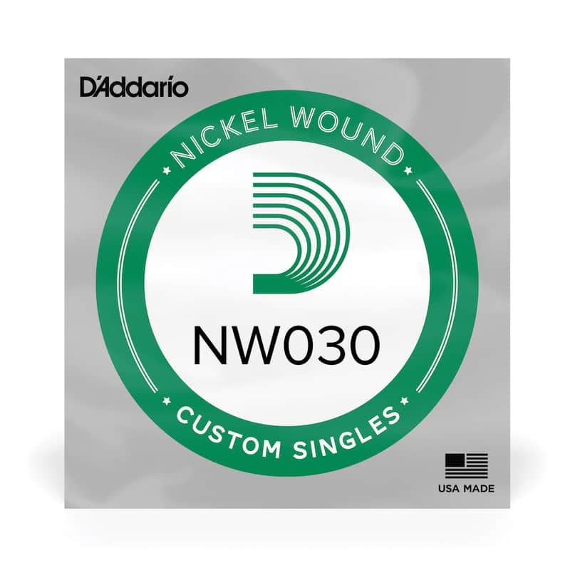 D'Addario NW030 Nickel Wound Electric Guitar Single String, .030 image 1