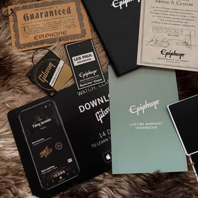 Epiphone Johnny A Signature Custom Guitar COA Paperwork image 2
