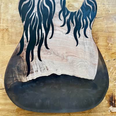 MH Customs “Blackfire Renegade Blank” — Quilted Maple T-Style Body | Custom-Rout Ready 2026 - Nitrocellulose Gloss image 4