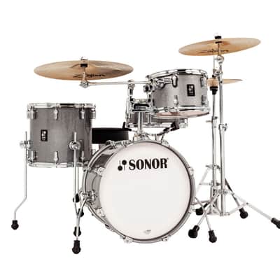 Sonor AQX Studio Drum Set - Black Midnight Sparkle w/ Hardware (AQX-STUDIO-NC-BMS) image 2