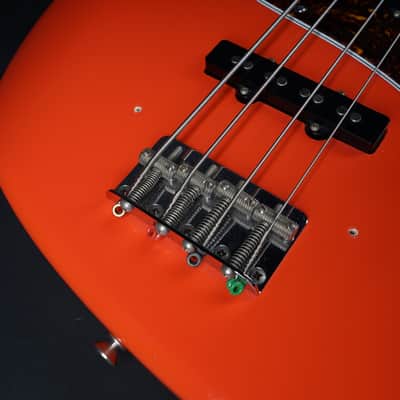1983 Squier by Fender Jazz Bass - JV Series - Fiesta Red - HSC - Ex Eric Heydock Hollies image 15