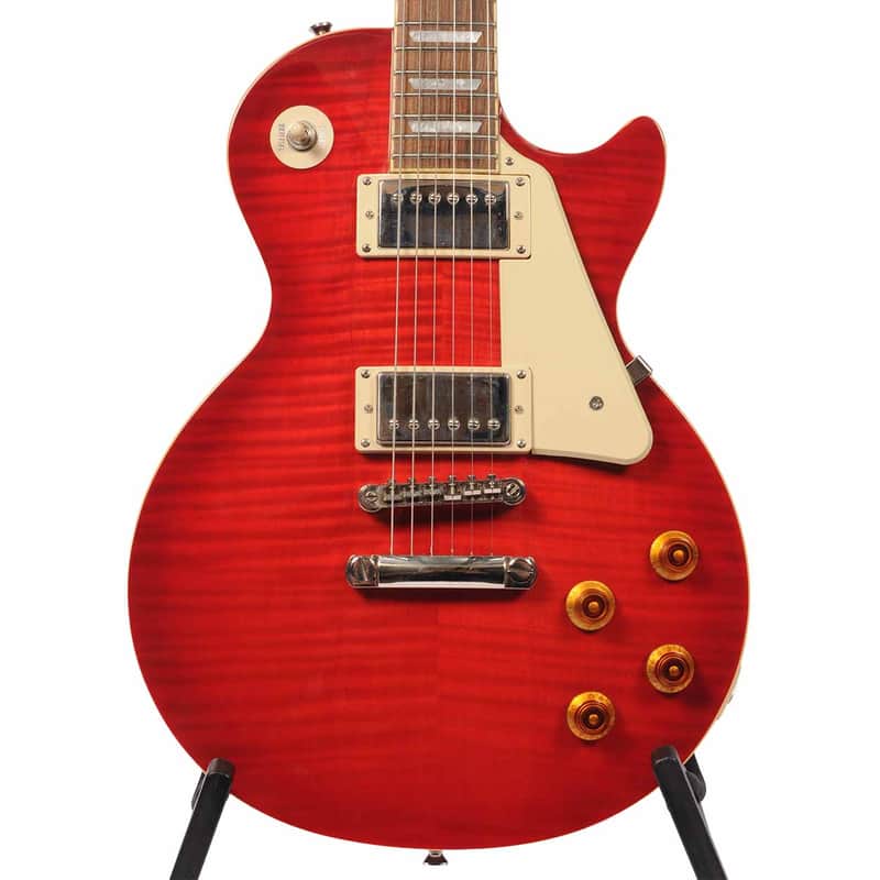 Epiphone 2019 Les Paul Standard Pro Electric Guitar & Bag - Transparent Cherry Red - Used image 1