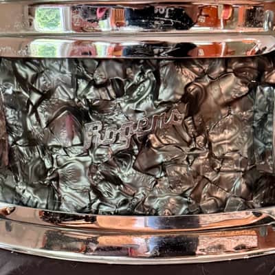 Rogers Luxor 5 x 14" Snare Drum #3720 Vintage 60's Black Diamond Pearl Cleveland  6 Lug image 2