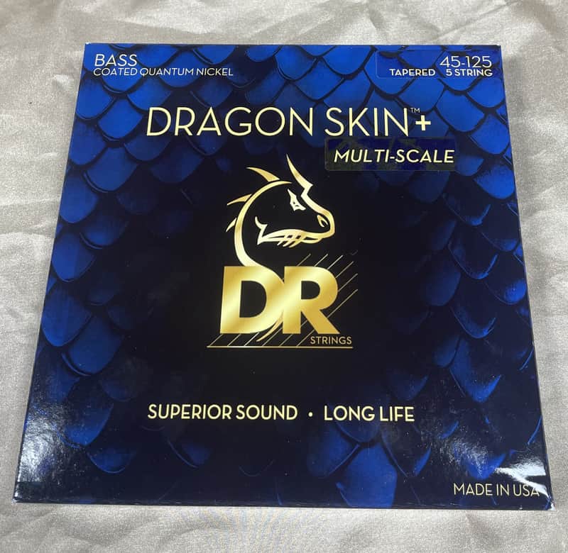DR Dragon Skin + (5 String), Coated Nickel 45-125 MULTI-SCALE image 1