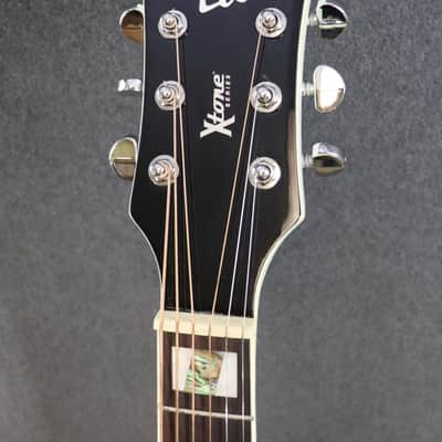 ESP LTD X-Tone AC-10E Acoustic Electric Guitar with Pickup Preamp EQ Tuner OM Body XTONE White image 5