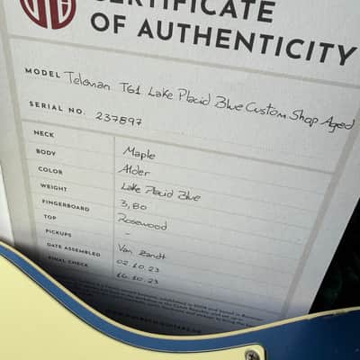 2023 Maybach Teleman T61 Custom Shop Aged - Lake Placid Blue image 20