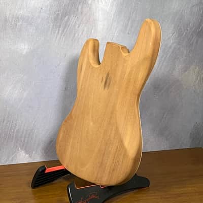 High End Offset Bass Body NOS Blistery Quilted Maple Top, solid one piece Mahogany Back - Unfinished - Front Routed - Luthier Supply R42 image 4