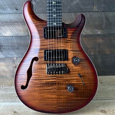 PRS Wood Library Custom 24 Fatback Semi-Hollow! - Satin Copperhead Cherryburst 423667 image 1