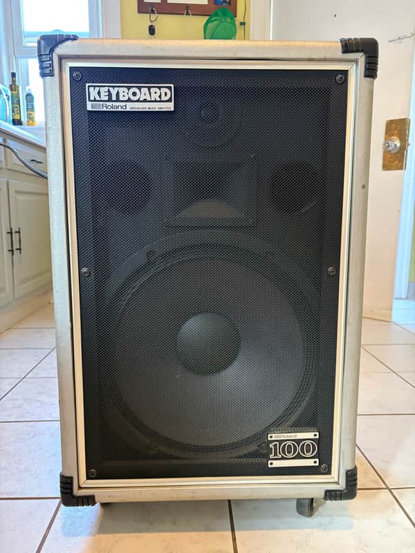 Vintage 1980's Roland Cube CK-100 Keyboard Amp w/ wheels image 1