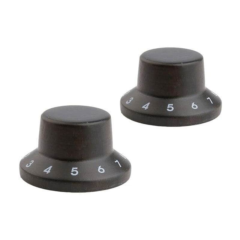 Wood Knobs LP/Strat Style Bell Knobs-2 pcs Rose Wood image 1