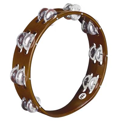 Meinl TA2A-AB 10" Traditional Wood Tambourine with Double Row Aluminum Jingles