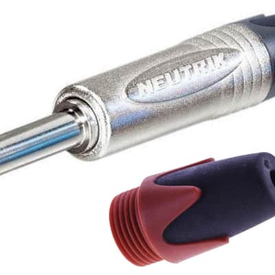 NEUTRIK NP2X Mono or NP3X Stereo 1/4" Cable Mount Instrument Jack w/ Nickel Shell & Colored Boot For ID-NP2X-Mono / Violet image 3