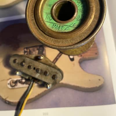 General Vintage Tone Telecaster pickup set hand wound 1957 / 58 NOS Fw1177 formvar heavy REA Mangnetics Indiana , US one , March of 1958 Aged image 16