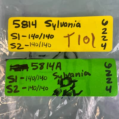 Vintage Sylvania 5814A NOS Matched Pair 12AU7 ECC82 Preamp Tubes! T101 image 12