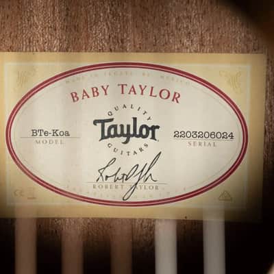 Taylor BTe-Koa Baby Taylor Acoustic/Electric Guitar with Gig Bag image 17