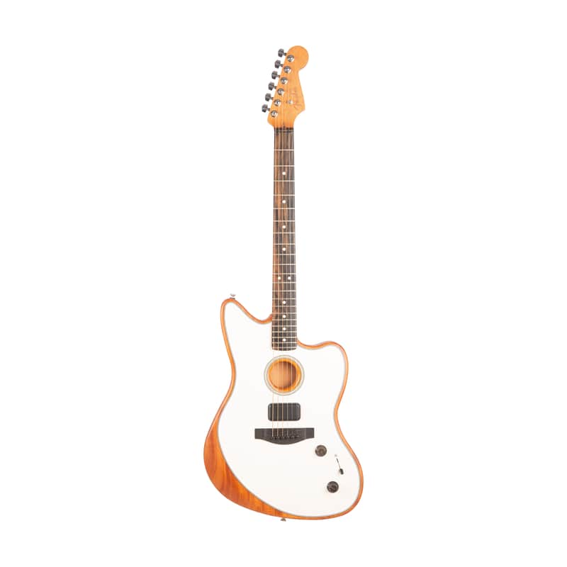 2021 Fender American Acoustasonic Jazzmaster, Arctic White, US216XXXX image 1