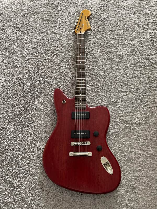 Fender Modern Player Jaguar 2011 MIC P90 Transparent Red Rare