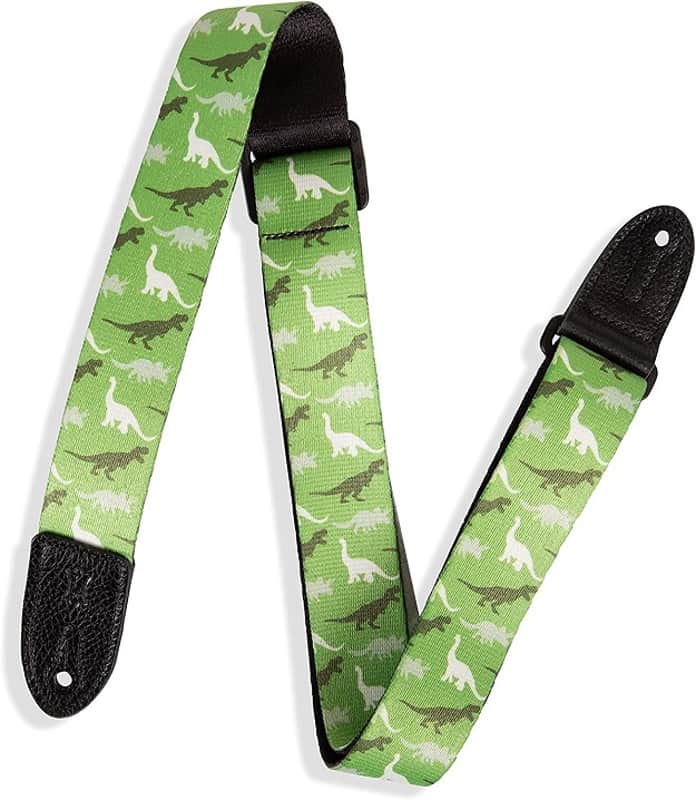 Levy's 1.5" Wide Guitar Strap for Kids with Dinosaur Camo Print (MPJR-003) image 1
