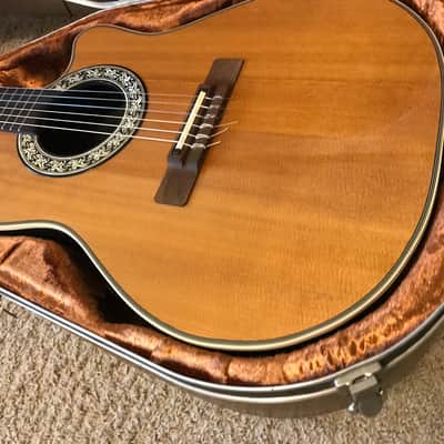 Ovation Country Artist 1674 nylon string guitar cutaway acoustic-electric  1985 made in USA with original hard case image 3