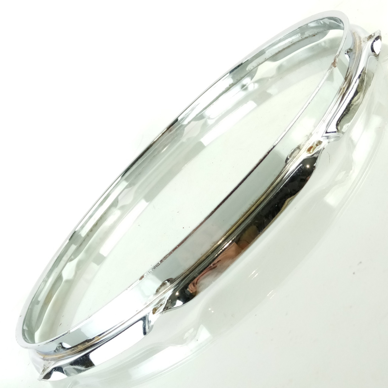 Ludwig 14"2.3mm Snare/Tom Drum 10Lug Batter Rim/Hoop Chrome Triple Flange USA80s — main photograph
