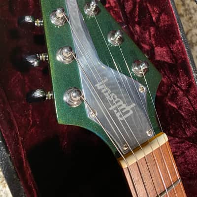 Video! 2002 Gibson '58 Flying V Mahogany Satin Metallic Blue (Aged Green) image 11