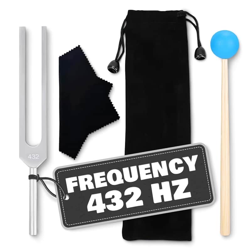432 Hz Tuning Fork - Chakra Tuning Forks Set with Cleaning Cloth and Bag Sound Diapason Tunning Fork Music Tuning Accessories - Chakra Tuning Fork image 1