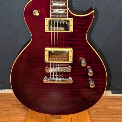 ESP LTD EC-401 VF 2011 See Thru Black Cherry Red Seymour Duncan Flamed Maple image 14