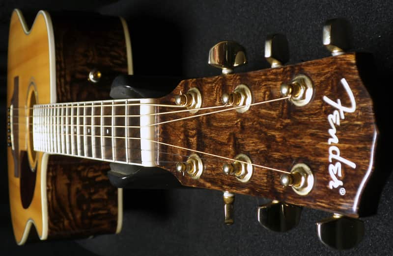 Fender CD220SCE Ash Burl Acoustic Electric Guitar Natural | Reverb