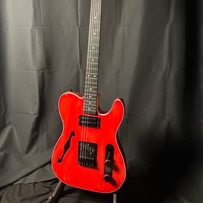 Kleincaster Custom Semi-Hollow Body Tele “Kleincaster” Handmade Custom Electric Guitar (Route 32 Gerard 2020’s - Red image 1