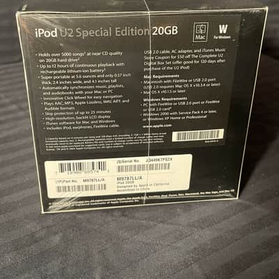 Apple iPod Vintage U2 Special Edition Black/Red (20 GB) Unopened/Mint/Factory Sealed/RARE! image 10