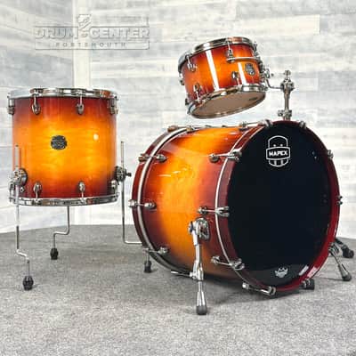 Mapex Saturn Evolution Hybrid Organic Rock 3 Pc Drum Set w/o Snare 22/12/16 Exotic Sunburst
