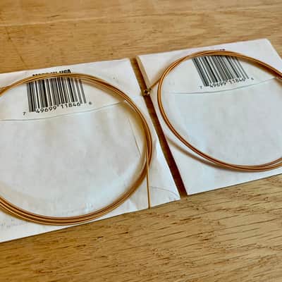 Two Single .046 Gauge Slinky Acoustic Guitar Strings (Ernie Ball - Bronze) Opened, Not Played image 2
