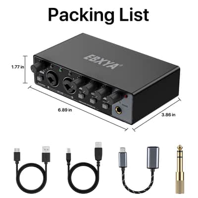 2X2 Usb Audio Interface For Recording, Streaming And Podcasting, 24Bit/196Khz High-Fidelity, Studio Quality Audio Interface For Guitarist, Vocalist, Podcaster Or Producer image 4