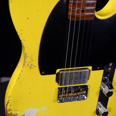 Fender Custom Shop '59 Esquire Heavy Relic Electric Guitar - Graffiti Yellow image 11