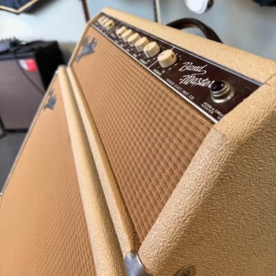 Fender Bandmaster 1963 - White Tolex Oxblood Panel Piggyback image 10