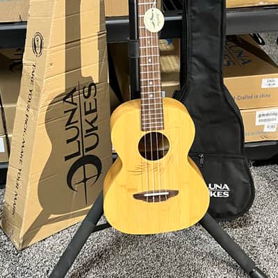 Luna UKE-BAMBOO-C Bamboo Concert Ukulele - Natural image 2